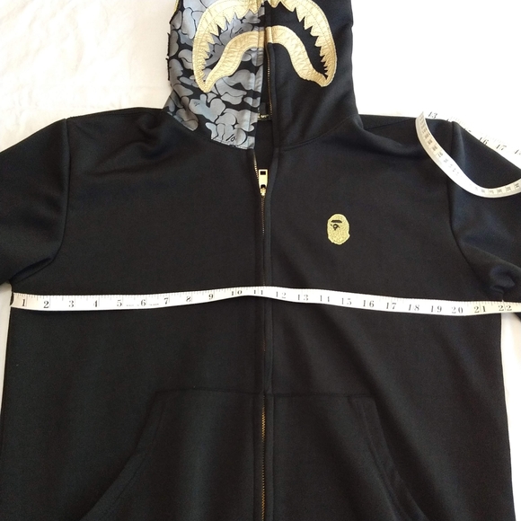 Bape Black & Gold Travis Scott Shark Sweatshirt - Picture 13 of 15